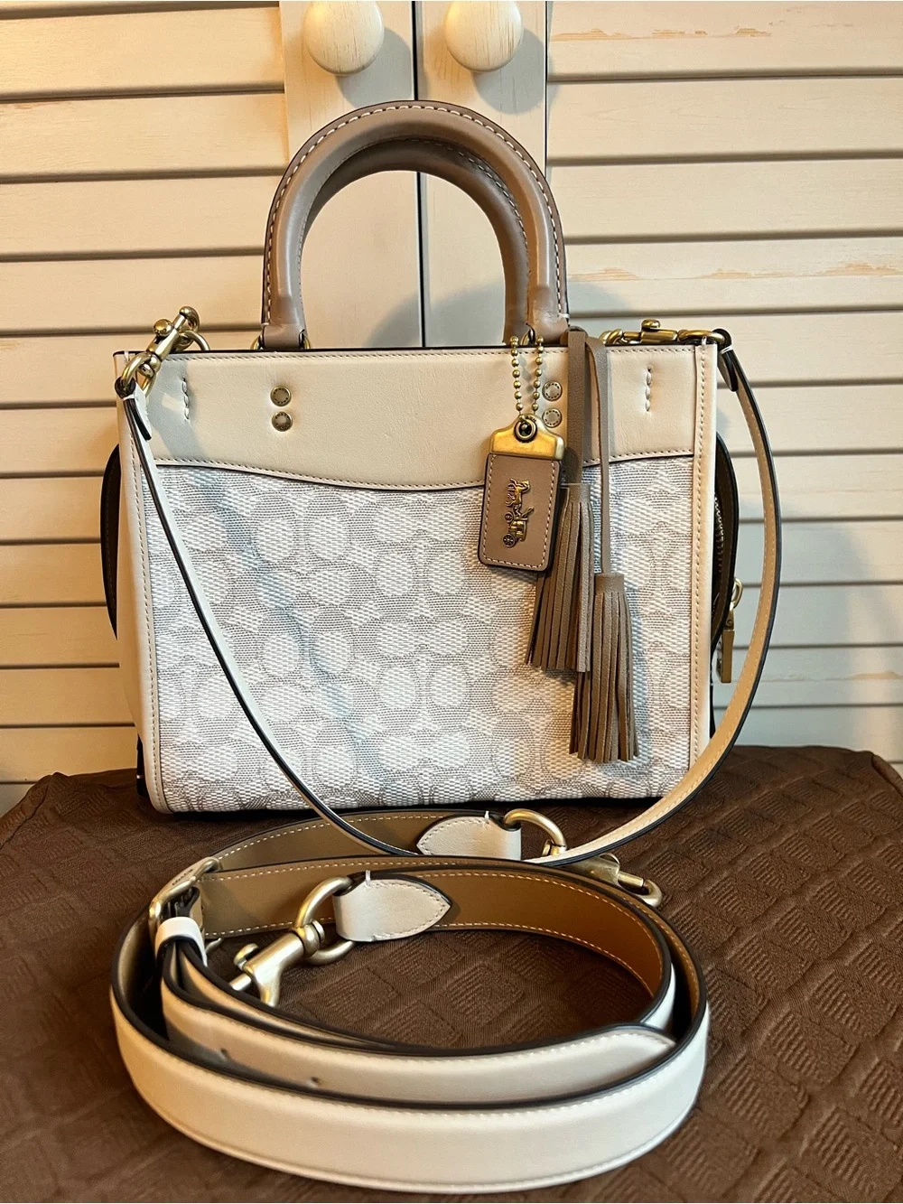 Coach Rogue Jacquard Shoulder/Crossbody Bag